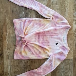 Abercrombie Kids Tie Dye Waffle Knit Long sleeve shirt